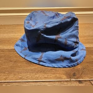 Joe Fresh Reversible Toddler Shark Bucket Hat Blue One Size